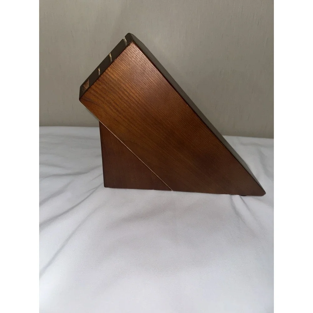J. A. HENCKELS 9 Slot Hardwood Knife Storage Block‎ Cherry Finish NEW